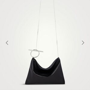 New Paco Rabanne Black Leather Bag with Silver Hardware.